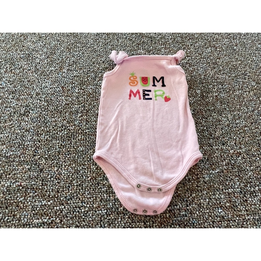 HB Pink Sleeveless Summer Bodysuits 6-9M